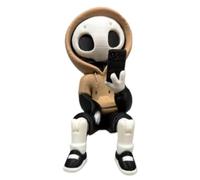 Genérico Sitting Skeleton Figurine - 3D Printed Artistic Looking At Phone Decoration for Indoor Halloween Display | Resin Skeleton Decor for Bedroom Window Car Patio Office Dormitory Classroom Shelf