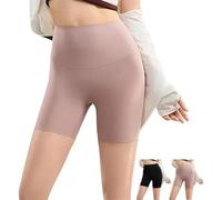 Genérico Sixthpandas Seamless Shaper Shorts for Women.Stay-In-Place Seamless Shaper Short,No Roll-Down Waist for Women (Skin,Large)