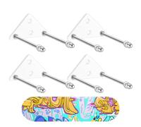 Genérico Skateboard Holder For Wall,4 Packs Skateboard Hanger - Acrylic Wall Mount Shelf Holder For Walls Collectible Competition Boards For Garage Rack