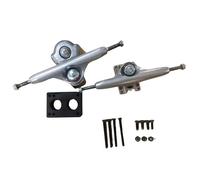 Genérico Skateboard Trucks - Surfboard Trucks, Truck, Aluminum Skateboard Brackets | Silver Red Spring Design for Stable Ride and Smooth Surfing Experience