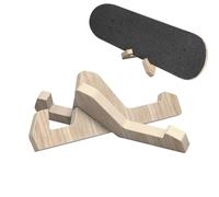 Genérico Skateboard Wall Mount - 1 Pair Wooden Skate Deck Display Shelves | Sturdy Wall Storage Rack for Skateboards and Snowboards, Stylish Indoor Organizer for Home Events Use, 26.5cm