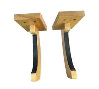 Generico Skateboard Wall Mount - Wood 19 x 11 x 7,5 cm | Wooden Skiing Board Storage Hanger | Surfboard Holder | Durable Wooden Rack for Skateboards, Surfboards And Sports Gear Display