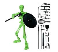 Genérico Skeleton Action Toy, Small Bone Figure, Movable Joints Model, Realistic Poseable Design, Interchangeable Accessories, Perfect for Christmas Collection Shelves Desks Party Game Role-Playing