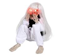 Genérico Skeleton Decor - Halloween Sound Activated Crying with Long Hair