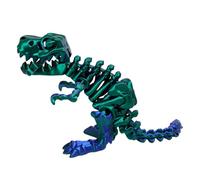Genérico Skeleton Dinosaur Toy-Articulated 3D Printed Desktop Figurine, Flexible Decor, Bookcase Ornament, High Tech Fidget Art, Realistic Bone Texture | For Adults & Teens