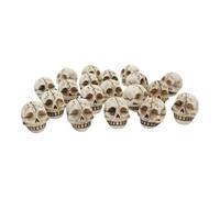 Genérico Skeleton Head, Fake Skull, Halloween Prank Toy, Pressure Resin Mini Design, Realistic Spooky Look, Haunted House Easter Decor, 1.8 X 1.8 Cm/0.71 X 0.71 Inches White 20 Pieces