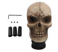 Generico Skeleton Head Gear Shift Knob, Automatic Shifter Handle, Wide Compatibility, Resin Skeleton Design, Horror Car Interior Decor for Sedan, Truck, Minivan, Taxi, Travel, Road Trip Accessories