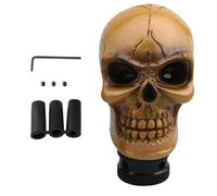 Generico Skeleton Head Gear Shift Knob, Automatic Shifter Handle, Wide Compatibility, Resin Skeleton Design, Horror Car Interior Decor for Sedan, Truck, Minivan, Taxi, Travel, Road Trip Accessories