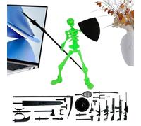 Genérico Skeleton Toy - 13x3.5cm Small Skeleton Figure, Skeletons Action Figure, Action Small Skeletons Decoration with Multiple Accessories, Poseable Joints Horror Model For Shelves Game Christmas