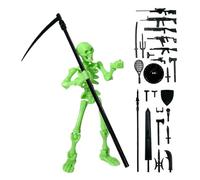 Genérico Skeleton Toy, Action Figure Model, Movable Joint Decoration, Realistic and Poseable Design, with Accessories for Christmas Display, Shelf Decor, Desk Setup, Role-Play, Games, and Parties