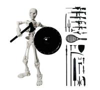 Genérico Skeleton Toy, Action Small Skeleton Decoration with Multiple Accessories, Realistic Movable Joints Figurine, Poseable Model Statue for Christmas Collection, Party Game, Role-Playing, Shelves