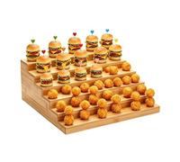 Genérico Skewer Display Board - 14.17in Tiered Appetizer Stand | Buffet Serving Holder - 6 Tier Skewer Food Display Rack for Fruit Meat Cheese and Appetizers at Weddings Parties BBQs and Buffets