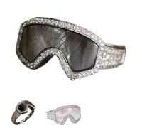 Genérico Ski Goggle Shaped Ring, Ski Goggle Shaped Adjustable Ring - Unique Winter Sports Jewelry for Women Men (Black)