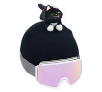 Genérico Ski Helmet Cover Adult - Milk Silk | Cute Cat Ski Helmet Accessory | Girls’ Cold Weather Cover For Snow Sports, Winter Outdoor Activities, Thanksgiving, Christmas, and Holiday Use