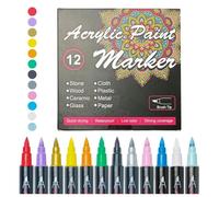 Genérico Skin Markers 12 Pack Washable Body Drawing Pen Set, Safe Removable Art For Temporary Design, Creative Coloring Pens Adults Teens And Students | Fun DIY Expression Accessories
