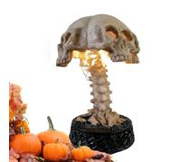 Genérico Skull - 2.17x2.17x6.3 Inches Gothic Resin 4 Head Skull Lamp Light
