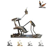 Genérico Skull Coke and Wine Bottle Stand, Funny Metal Skull Skeleton Bar Decor For Whiskey Beer, Metal Skulls Wine Bottle Rack, Unique Floor Freestanding Wine Rack (B)