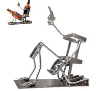 Genérico Skull Coke and Wine Bottle Stand, Funny Metal Skull Skeleton Bar Decor for Whiskey Beer, Unique Floor Freestanding Wine Rack, for Home Kitchen Decor (Silver)