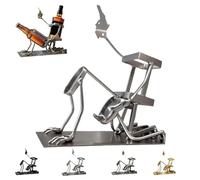 Genérico Skull Coke and Wine Bottle Stand,Funny Steampunk Wine Bottle Holder,Creative Drink Stand for C Home Kitchen Bar Cocktail Accessories (D)