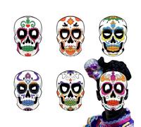 Genérico Skull Face Masquerade Womens Masquerade Face Cover 6pcs | Skull Eyemask Masque Fancy Dress Masquerade for Halloween Christmas Evening Prom Ball Party