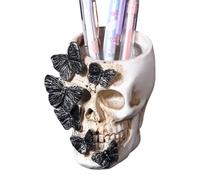 Generico Skull Pen Holder - Organizador de escritorio de resina | Halloween