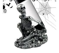 Genérico Skull Wine Rack, Small Bottle Holder, Gothic Skeleton Stand, Spooky Storage Organizer, for Kitchen Counter, Desk Decor, Halloween Party, Living Room Bar Display