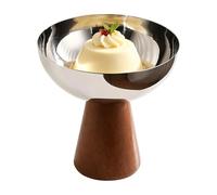 Genérico Sl ppetizer Goblet, Silver Dessert Ramekin, Elegance with Round Base, Modern Mousse Tasting Cup, Salad Server with Sophisticated Style, Cake Holder for Home and Office