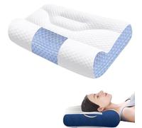Genérico Sleep Enhancing Cervical Support Comfort Goose Down Pillow,Sleep Enhancing Cervical Pillow,Cervical Support Pillow,Ergonomic Goose Down Pillow,Neck Support Pillows for Sleeping (1#)