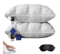 Genérico Sleephaven Pillow, 2025 New Ergonomic Design, Luxury Soft Bed Pillows, Cooling Neck Support Pillows for Back, Or Stomach Sleepers, Breathable, Soft, Fluffy, and Cool (White,Medium 800g)