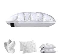 Genérico Sleephaven Pillow, Ergonomic Design Fluffy Pillows, Cooling Neck Support Pillows for Back, Or Stomach Sleepers, Breathable, Soft, Fluffy, and Cool (White,1Pcs-Low Pillow)