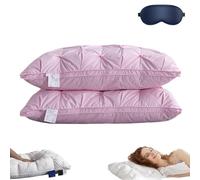 Genérico Sleephaven Pillow, The Bao Pillow, 2025 New Ergonomic Design, Low/Medium/High, Luxury Soft Bed Neck Pillows, for Side, Back or Stomach Sleepers, Breathable, Fluffy and Cool (Pink*1,Low)