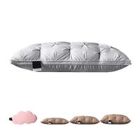 Genérico Sleephaven Pillow, The Bao Pillow, 2025 New Ergonomic Design, Low/Medium/High, Luxury Soft Bed Neck Pillows, Stomach or Back Sleepers (Gray,0.9kg)
