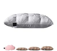 Genérico Sleephaven Pillow, The Bao Pillow, 2025 New Ergonomic Design, Low/Medium/High, Luxury Soft Bed Neck Pillows, Stomach or Back Sleepers (Gray,1kg)