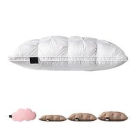 Genérico Sleephaven Pillow, The Bao Pillow, 2025 New Ergonomic Design, Low/Medium/High, Luxury Soft Bed Neck Pillows, Stomach or Back Sleepers (White,0.9kg)
