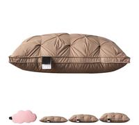 Genérico Sleephaven Pillow, The Bao Pillow, 2025 New Ergonomic Design, Low/Medium/High, Luxury Soft Bed Neck Pillows, Stomach or Back Sleepers (Coffee,1kg)