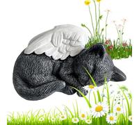 Genérico Sleeping Kitten Angel Statue, Resin Cat Grave Marker, Weather-Resistant Pet Memorial Figurines, Sympathy Remembrance Gift for Animal Lovers, Burial Funeral Lawn Yard Patio Stone