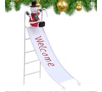 Generico Slide de Navidad - Elk Slide Farmhouse Holiday Decor | Decoraciones de Mesa con tobogán Alce Muñeco de Nieve de Papá Noel para el hogar | Artesanías de Mesa de Navidad