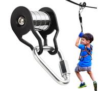 Genérico Slider Pulley | Stainless Steel Rope Pulley For PU-lley System| Strong Load Bearing Sturdy Pull-EY with 5 Rollers, Multifunctional Training Supplies For Home, Park, Lawn