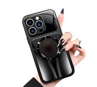 Genérico Slim Shockproof Luxury Cover for iPhone, Magnetic Tempered Glass Phone Case - Shockproof, Wireless Charging, Anti-Scratch Anti-Fingerprint Protective Cover (for iPhone 16 Plus,Black)