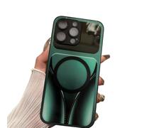 Genérico Slim Shockproof Luxury Cover for iPhone, Magnetic Tempered Glass Phone Case - Shockproof, Wireless Charging, Anti-Scratch Anti-Fingerprint Protective Cover (for iPhone 16 Pro MAX,Green)