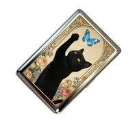 Genérico Slim Signal Blocking Vintage Box,Business Card Holder Metal Case - For Cash Money Receipt Men Mother Girlfriend Commuting Travel College