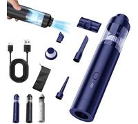 Genérico Slim V8 Mate Cordless Car Vacuum High Power 19000Pa, with Enhanced Dual Power, Mini Handheld Vacuum Cleaner, Wireless Handheld Car Vacuums Cleaner, Easy Cleaning, for Cars, Home (Blue)