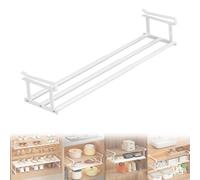 Genérico Slimdescent Cabinet Telescopic Shelf, Expandable Adjustable Shoe Rack & Under Cabinet Shelf with Durable Carbon Steel for Kitchen, Closet, Bathroom (White,11.8-19.9in)
