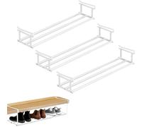 Genérico Slimdescent Cabinet Telescopic Shelf, Multifunctional Cabinet Telescopic Shelf, Hanging Retractable Rack for Shoes or Clothing Storage and Organization (3 Pcs*White)