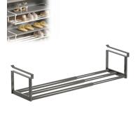 Genérico Slimdescent Cabinet Telescopic Shelf, Slimdescent Expandable Shoe Rack Organizer - Adjustable Shoe Rack & Under Cabinet Shelf, for Shoes Clothing Storage and Closet (Black,1pc)
