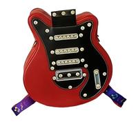 Genérico Sling Bag, Guitar Shaped Shoulder Purse, Trendy Zipper Tote Design, Large Multipurpose Day Pack, Stylish Carryall Accessory for Women, Phone, Notebooks, 12.2x11.02x3.15 inches