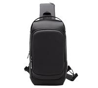 Genérico Sling Bag, Waterproof Shoulder, 11.81x6.3x3.54in, Anti-Theft Travel Pack with USB Charging Port, Large Capacity Bag, Ideal for Fitness, Commuting, Shopping, Outdoors, Black