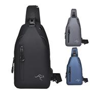 Genérico Sling Bags For Men - Small Casual Shoulder, Compact Travel, Portable Carry | USB Charging Port For Shopping Hiking Travelling Outdoor Adventure Gear