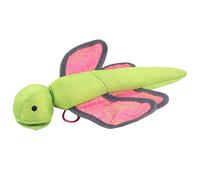 Genérico Slingshot Flying Dog Toy | Cloth Material, 12,2 en x 8,7 pulgadas, diseño de dragón verde rosa | Durable Plush Squeaky Fetch Toy for Medium Large Breeds | Interactive Training Gift
