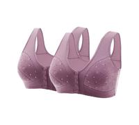 Genérico Slip Desechable Pañal Sujetadores de Alto Apoyo para Mujeres, Correa Ajustable, Cobertura Completa, Cómoda, Sin Armaduras, Inalámbrica Leggings Polar Embarazo, morado, 40